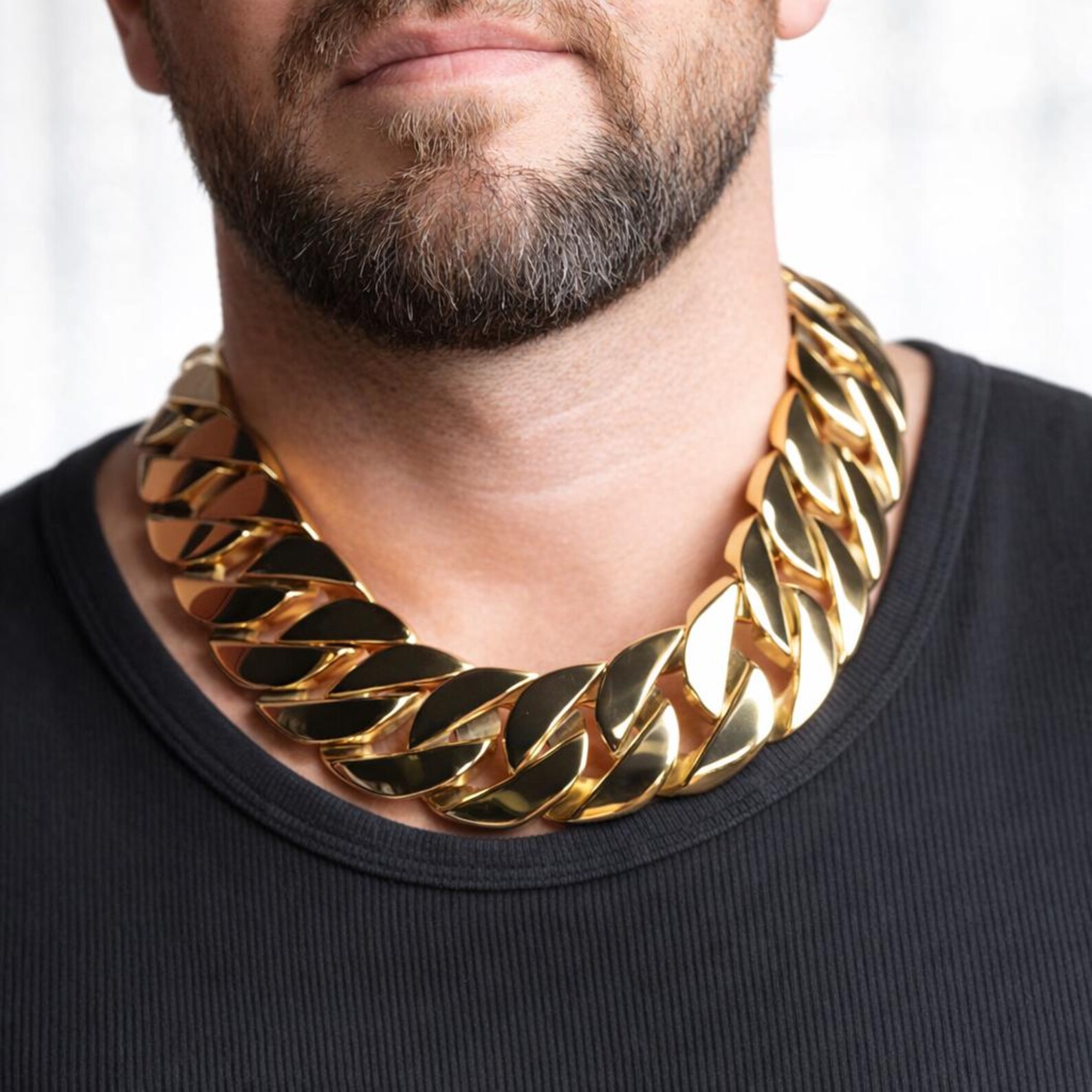 XXL 43mm Stainless Steel Monster Cuban Chain: Heavy Huge Necklace ...