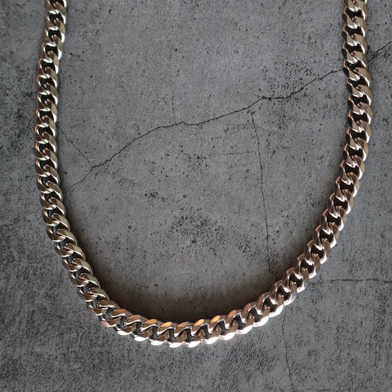 9mm Stainless Steel Cuban Link Chain: Silver Hip Hop Necklace - Etsy