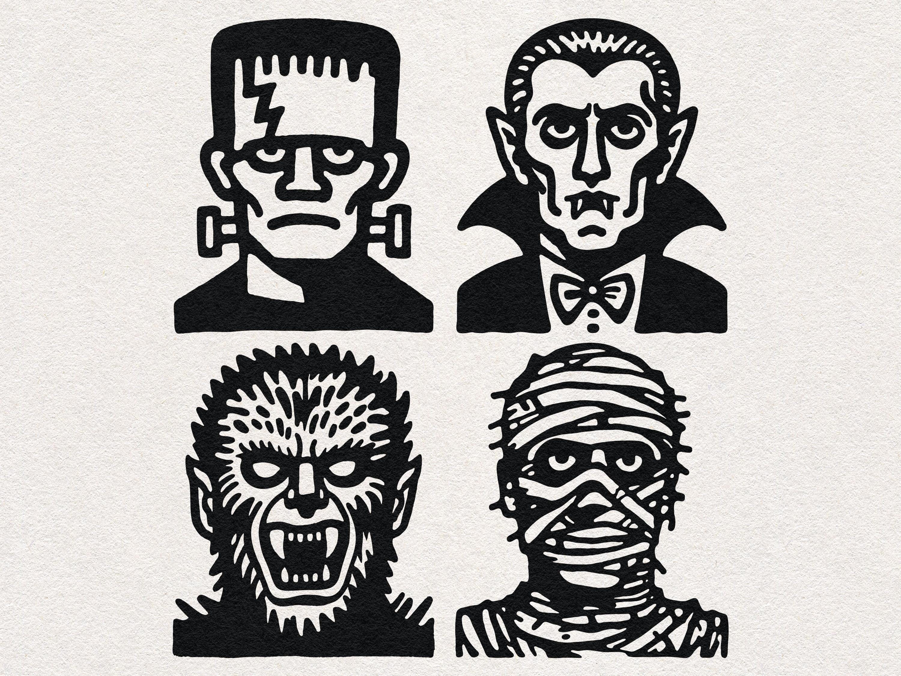 Pop Art Universal Monsters: Frankenstein, Dracula, Wolfman, Mummy