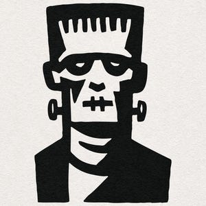 Pop Art Frankenstein: Halloween Graphic PNG SVG Clipart Graphic (Digital Download)