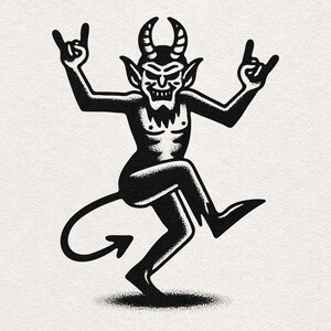 Rock N' Roll Devil Horns Graphic: Satan Art PNG SVG Clipart Graphic ...