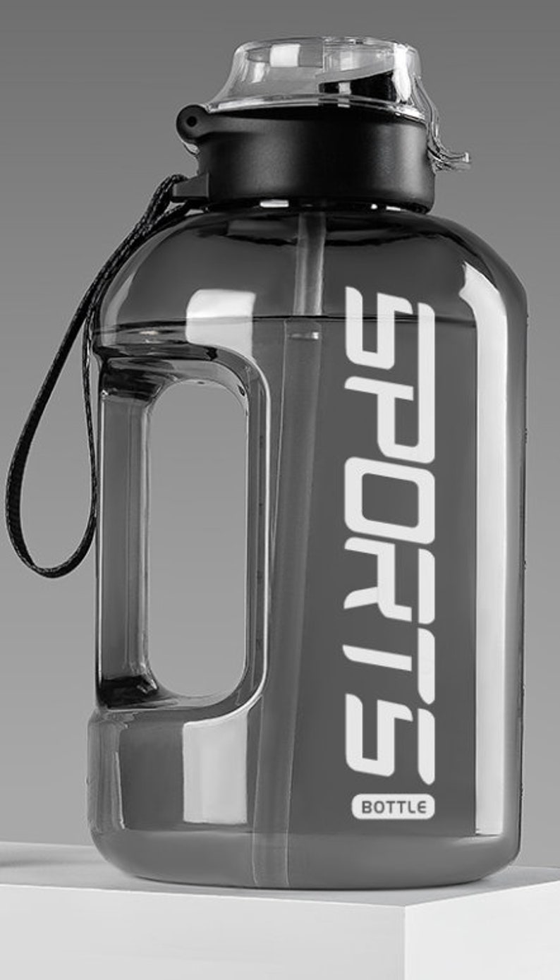 Gym Water Bottle 1700/2500ml Black/white/grey Cool Sports Bottle Gym