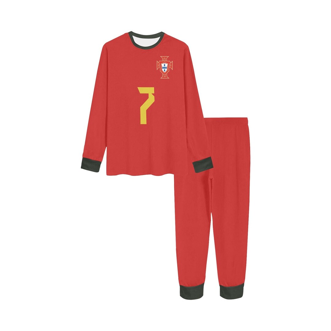 Cristiano Ronaldo Youth Soccer Pajamas FIFA World Cup Portugal Jersey Ronaldo Soccer Kid Gift Al