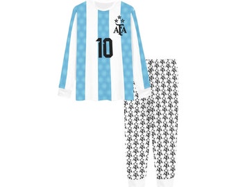 Lionel Messi 10 ans • Pyjama de football pour enfants avec logo • Coupe du monde d'Argentine • Les meilleurs cadeaux Messi pour les enfants • Messi FC Barcelona