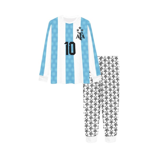 Lionel Messi 10 • Kids Soccer Pajamas with logo • Argentina World Cup • Top Messi gifts for Kids • Messi FC Barcelona