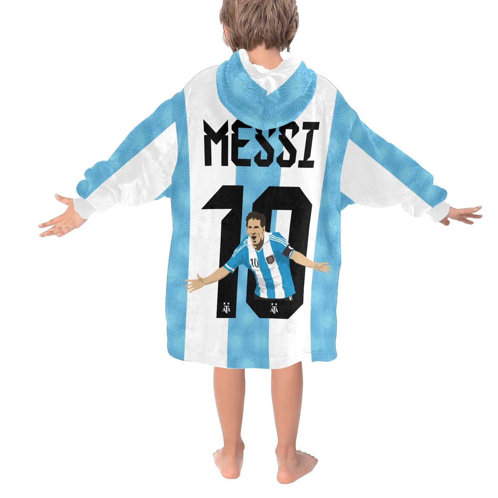 Lionel Messi 10 • Messi Goal • Kids Hooded Blanket • Messi Soccer Kid