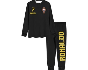 Cristiano Ronaldo • Portugal Fußball WM • Kinder Fußball Pyjamas • Ronaldo Fußball Kid Geschenk