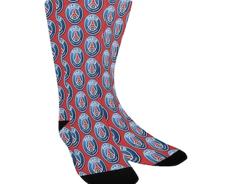 PSG • Chaussettes de football amusantes • Paris Saint-Germain • Cadeau PSG pour enfant de football