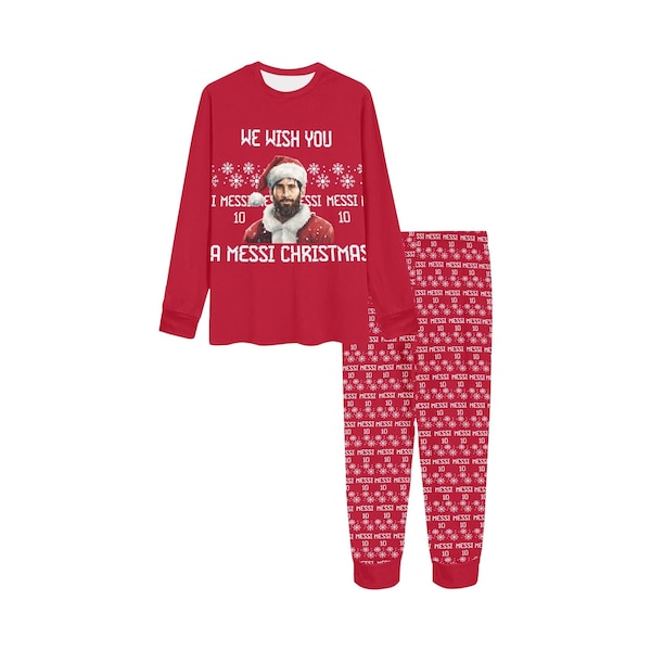 Messi Christmas Kids Pajamas • Matching Family Pajamas • Soccer Christmas gift for kids