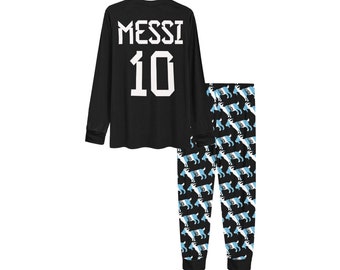 Argentina Messi GOAT Kids Soccer Pajamas FIFA 2022 Christmas gift for kids