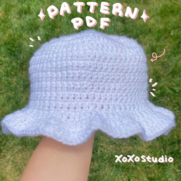 Crochet Pattern / Bucket Hat Pattern / Easy Pattern / Beginner Crochet / Summer Hat / Sun Hat / Gift for Her / Do it Yourself / Pattern PDF