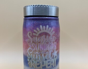 17oz Mason Jar Pastel Beach Tumbler