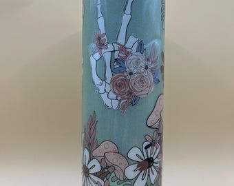 20oz bone and skull tumbler