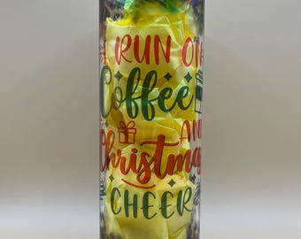 20oz Christmas glass tumbler
