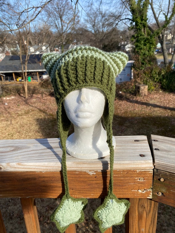 Crochet Cat Beanie / Cat Beanie / Winter Beanies / Cat Ears Beanie