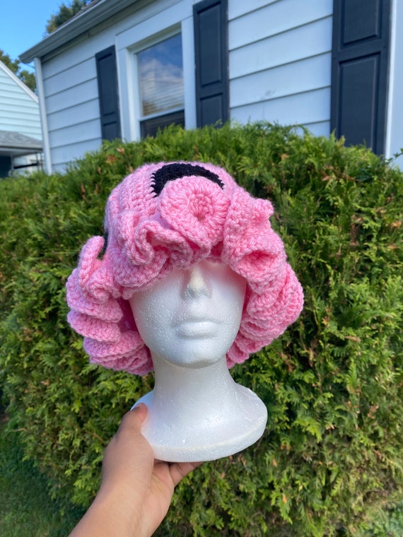 Skull Face Design Ruffle Egde Hat/ Halloween Ruffle Hats  display picture 1