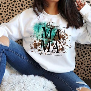 Western Mama Png, Mama, Cowgril Mom, Coquette Western Png, Mama Cow Print, Howdy Western Png, Cowhide, Turquoise, Western sublimation Png