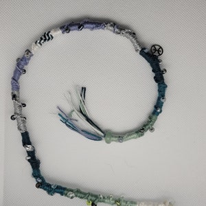 Hair Wrap- Zodiac Sun Sign Pisces- Removable fairy lock dread extension- in Aqua and greens- Perfect for festival season!