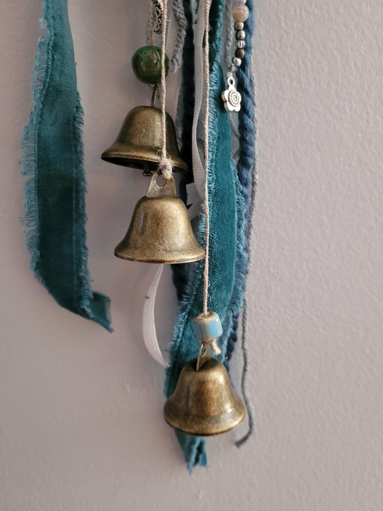 Brass & Wood Bell, Ritual Altar Bell, Witches Bells, School Bell 