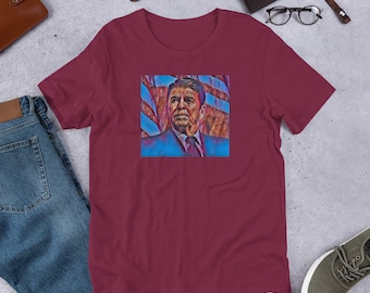 Ronald Reagan USA T-Shirt, 1980s Pop Culture Graphic Tee