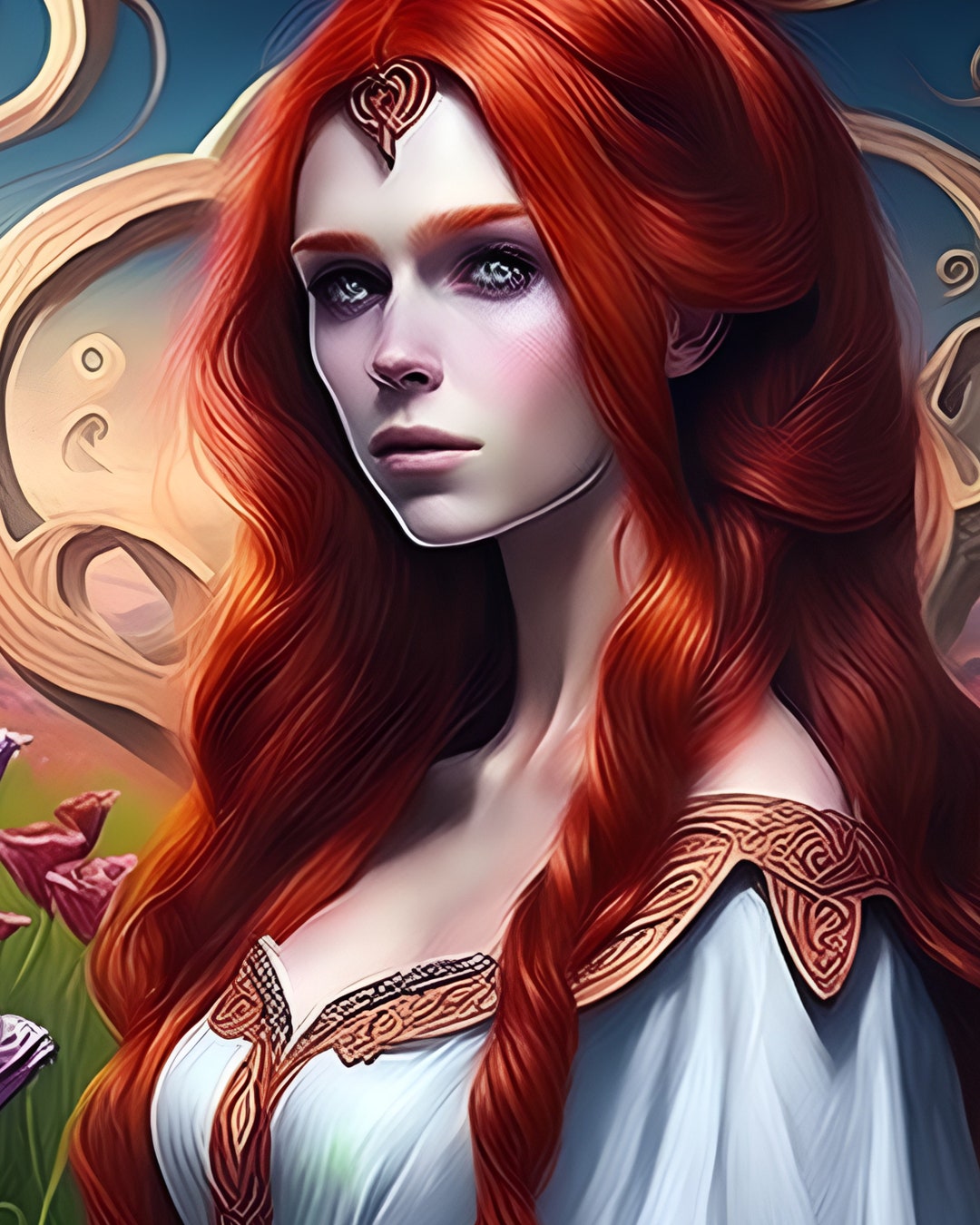 Margaret Irish Peasant Girl Fantasy Digital Art Etsy