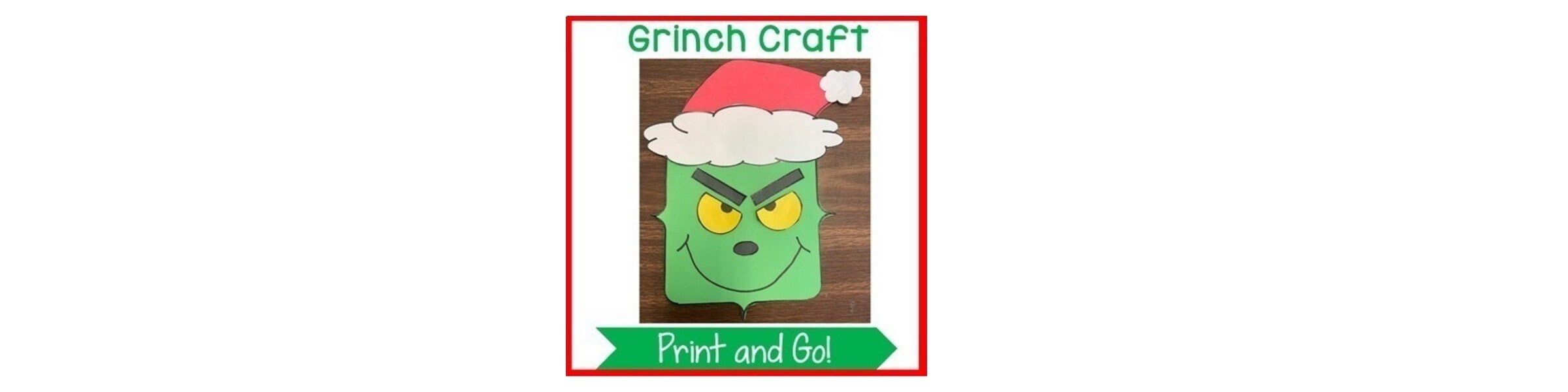 The Grinch Craft - Simple Print and Go Craft - Etsy