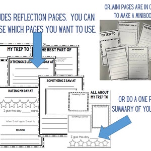 Field Trip - Printables - Reflection Sheets, Worksheets, Books, Mini ...