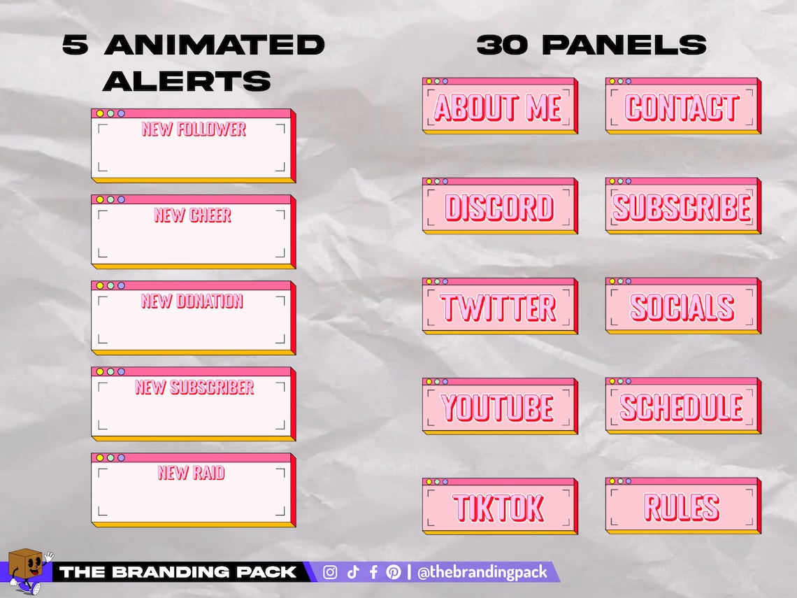 Stream Overlays Pack | Camera Overlays | Twitch Alerts | Panels ...