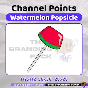 Watermelon Popsicle Channel Point | Twitch Channel Points | Twitch Channel Point Icon | Stream Points | Channel Point |Cute Watermelon Candy