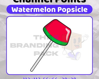 Watermelon Popsicle Channel Point | Twitch Channel Points | Twitch Channel Point Icon | Stream Points | Channel Point |Cute Watermelon Candy