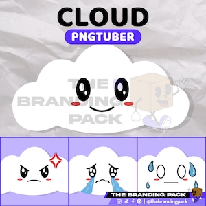 Cloud PNGTuber | PNGTuber Twitch | PNGTuber Premade | Streaming | Ready to use OBS/Streamlabs |YouTube| Cute Cloud VEADOTUBE PNGTuber
