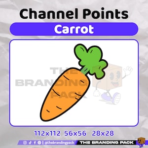 Carrot Channel Point | Twitch Channel Points | Twitch Channel Point Icon | Stream Points | Channel Point | Cute Carrot Channel Point