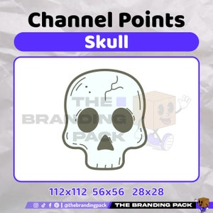 Punto de canal de calavera / Puntos de canal de Twitch / Icono de punto de canal de Twitch / Puntos de transmisión / Punto de canal / Punto de canal de calavera lindo