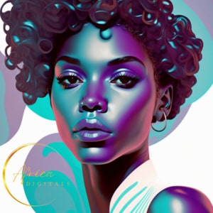 Africa Digitals|Dreams|Black Woman|Afrofuturism|Black Girl Magic|Melanin|Digital Art|WallArt|Printables|Sublimation|Dreams