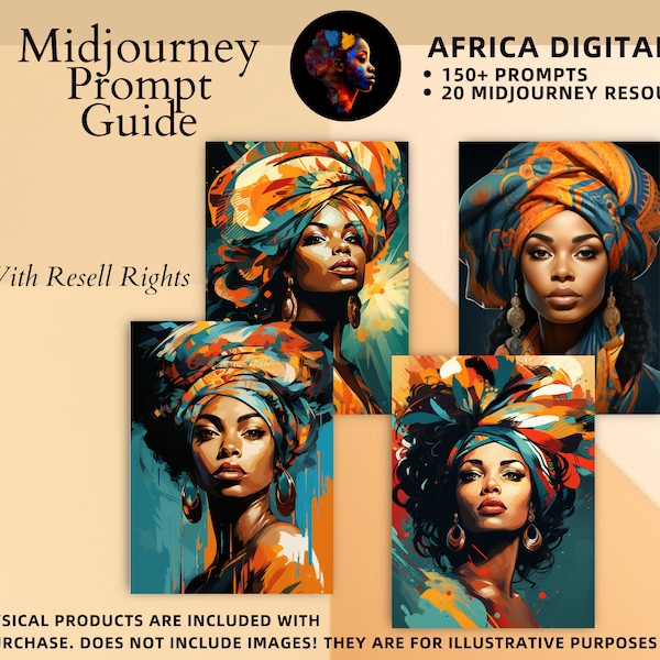 Midjourney Prompt Guide |Midjourney Prompts | AI Prompts | PLR | AI Art | Black Woman Art Prompts | Midjourney African-American Prompts
