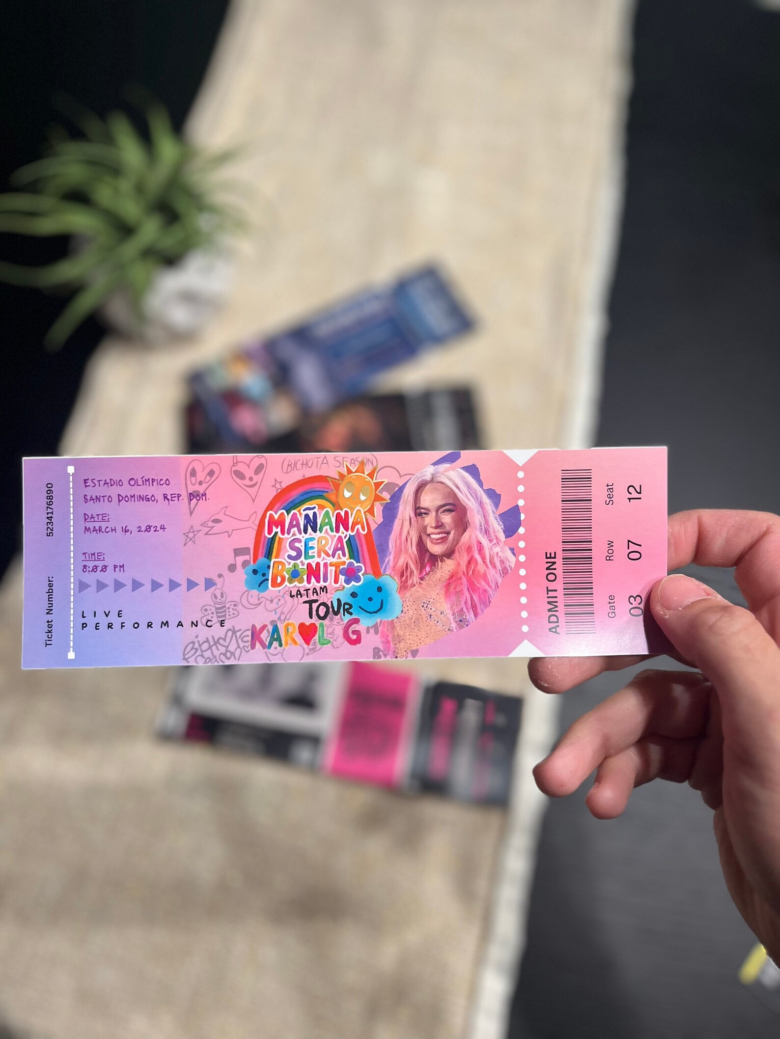 Concert Ticket Karol G, Concert Ticket Gift, Karol G Tour Ticket