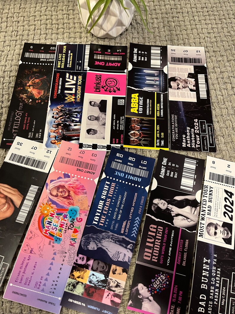 Instant Digital Download Editable Ticket Abba Voyage Ticket Printable