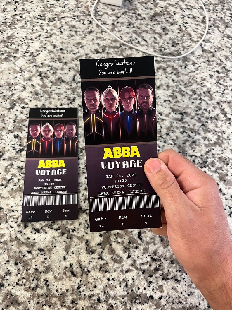 Instant Download Printable Editable Ticket Abba Voyage Printable, Abba
