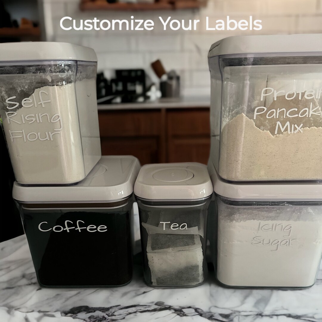 Custom Pantry Decals Labels Pantry Personalized Decals Custom Food ...