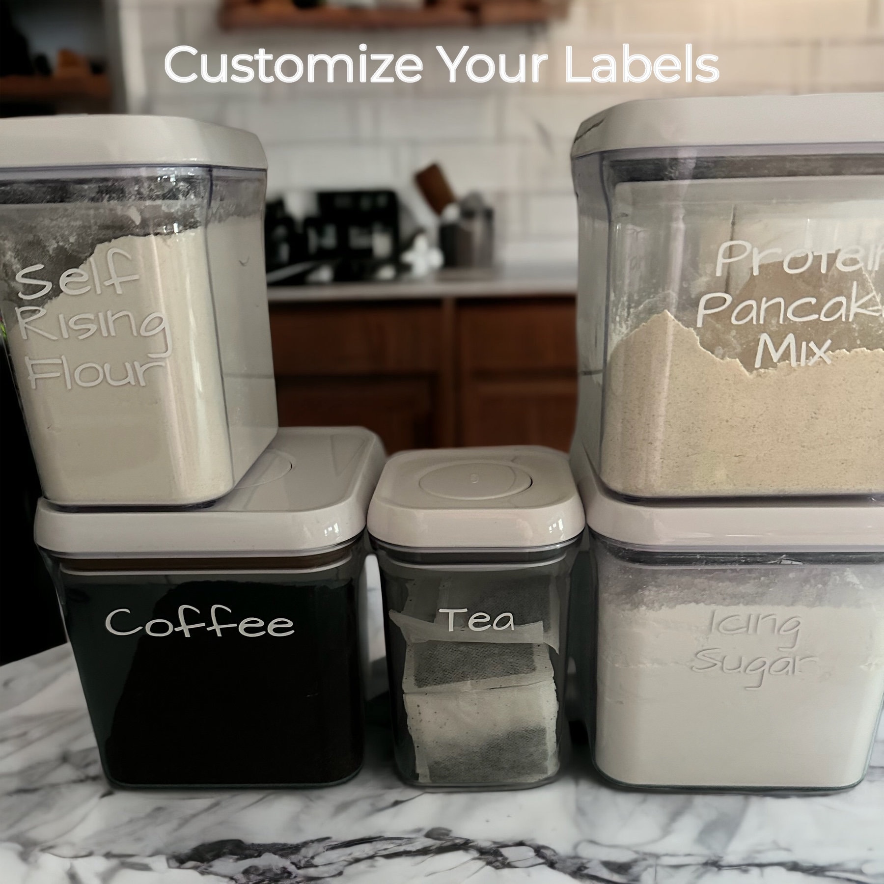 Custom Canister Label for Your Tupperware or Any Other Kitchen 