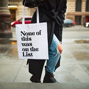 Tote Bag Minimalist Funny Bag Grocery Tote Canvas Shopping Bag Reusable Tote Impulse Shopper Bag