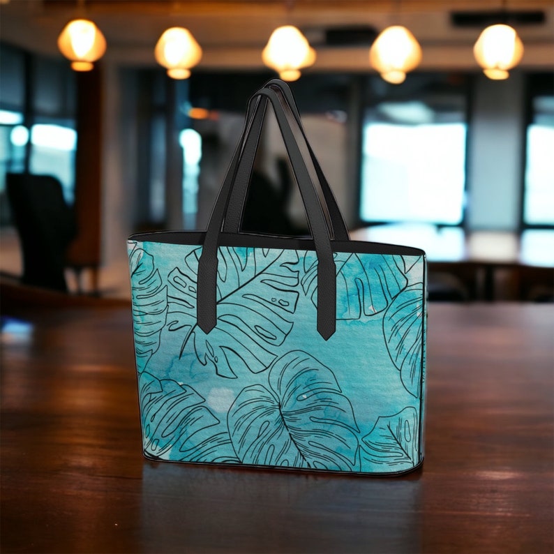 Vegan Leather Three Piece Tote Set