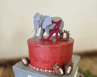 Alabama Elephant Cake Topper | Officially Licensed Crimson Tide Decor