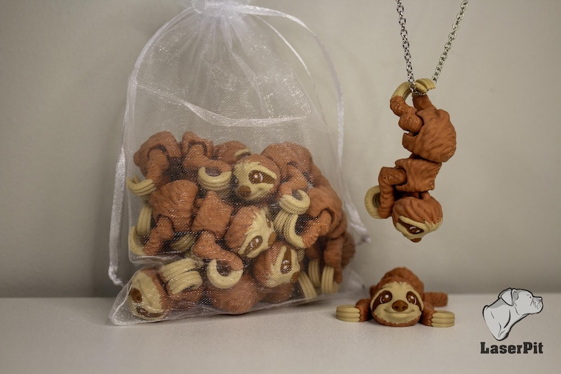 Fun Sloth Items Sloth Pack of 10 Animal Fidget Toys | Articulating Pocket Desk Pet ...