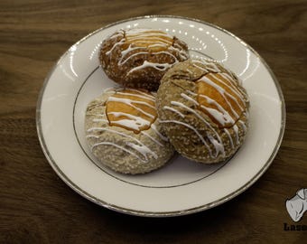 Thumbprint Jelly Cookie Clicker | MochiMakes Designs | Orange Tangerine 3D Printed Fidget Toy & Food Replica Decor Gift