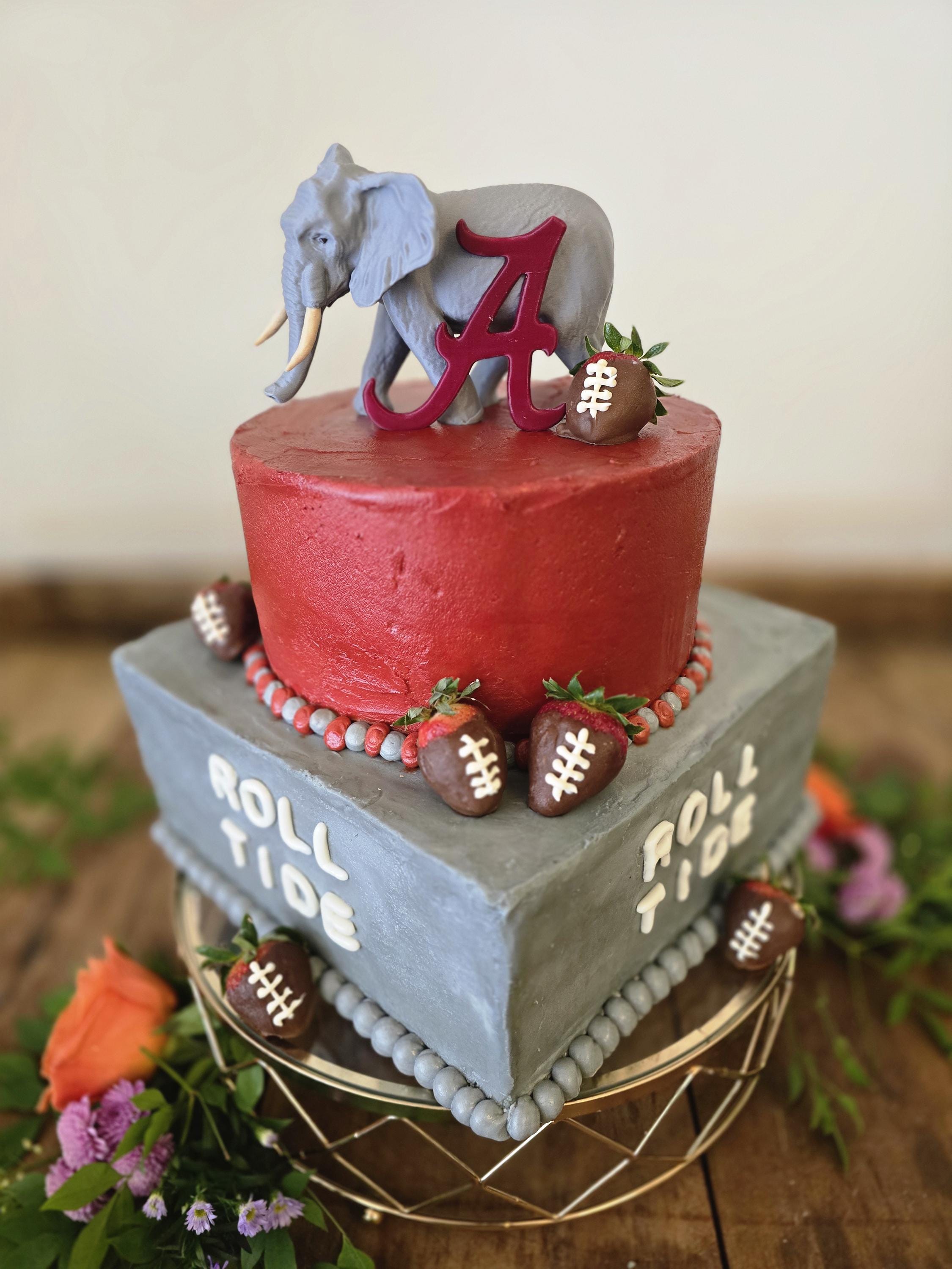 Alabama Elephant Cake Topper | Officially Licensed Crimson Tide Decor - Etsy, image size:2250x3000