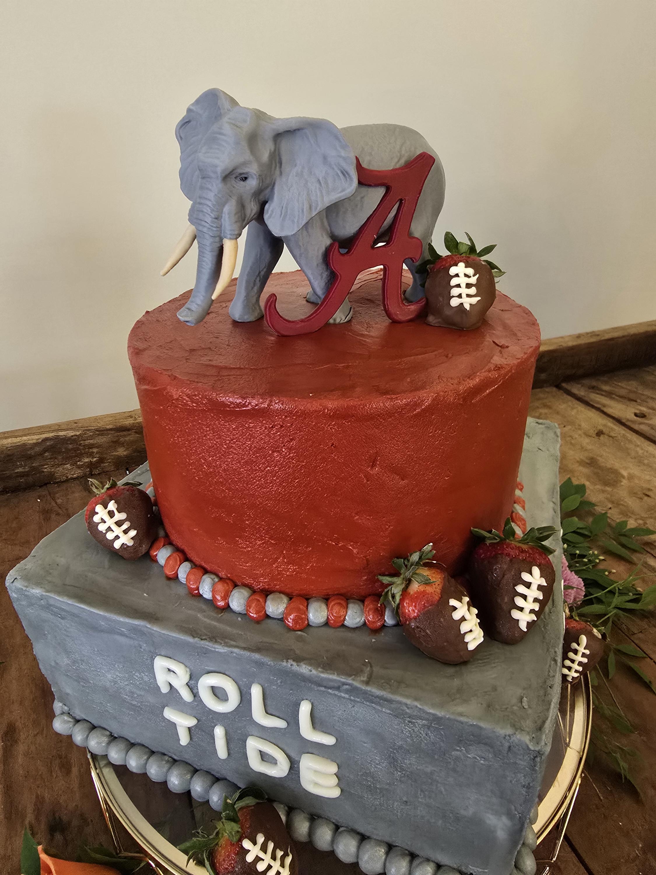 Alabama Elephant Cake Topper | Officially Licensed Crimson Tide Decor - Etsy, image size:2250x3000