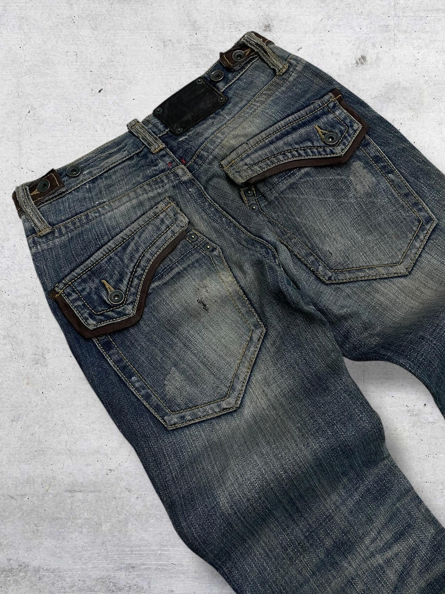 Buy Archive Semantic Design Japanese Denim W29 | Industrial Grunge 