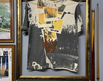 vintage des années 90 Skate Action Fullprint Art Beat Wear T-shirt | Taille S