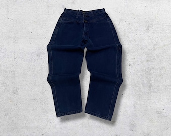 【00s archive】crush denim cargo vintage 2000s Marithe Francois Girbaud, Y2k Cargo Jeans, Cropped Cargo